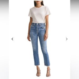Agolde Riley high rise cropped straight fit jeans. Size 25.
